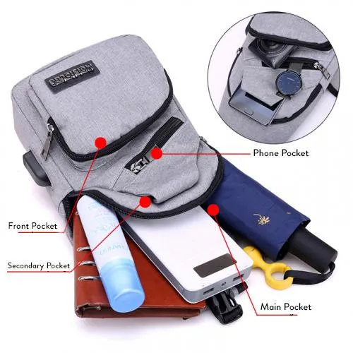 Anti-theft Sling Backpack With Charging Port