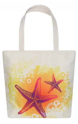 AO8025 Star Fish Print Tote Canvas Bag