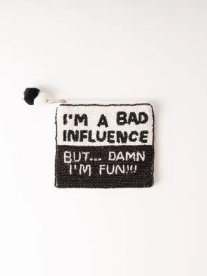 Bad Influence Beaded Pouch