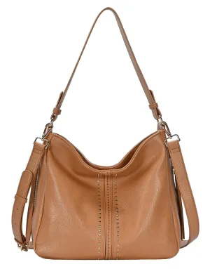 BGA6128 Mina Stud Accent Hobo Bag