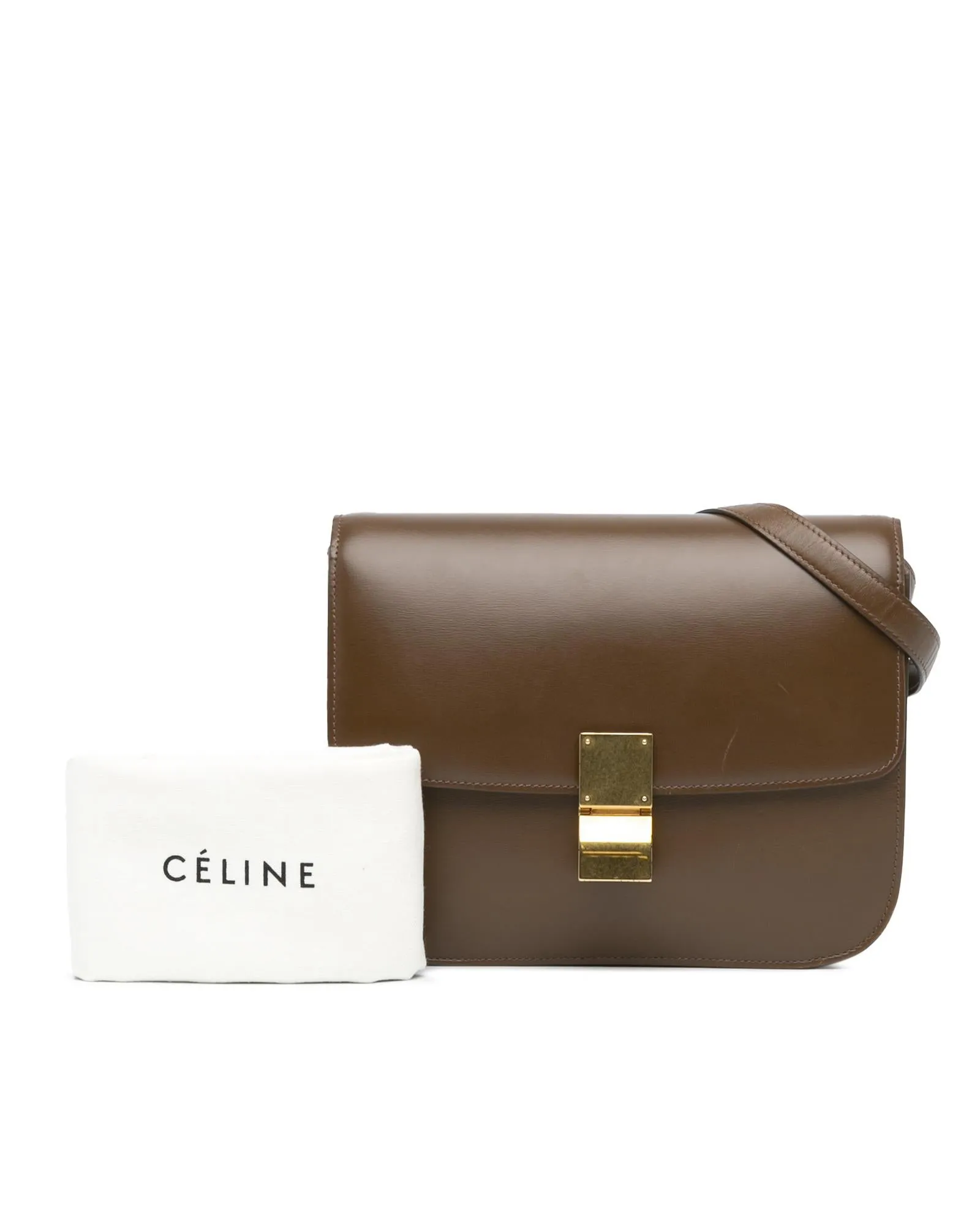 Celine 16 Bag Brown Leather Crossbody Bag