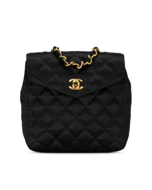 Chanel 19 Mini Backpack Black Quilted Nylon