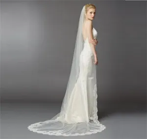 Embroidered Cathedral Ivory Wedding Veil