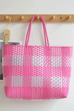 FA0002 Lexi Hand Woven Eco Plastic Tote Bag