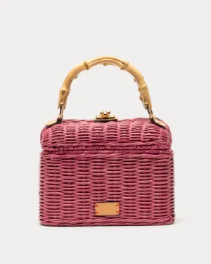 Hannah Lunchbox Wicker Pink