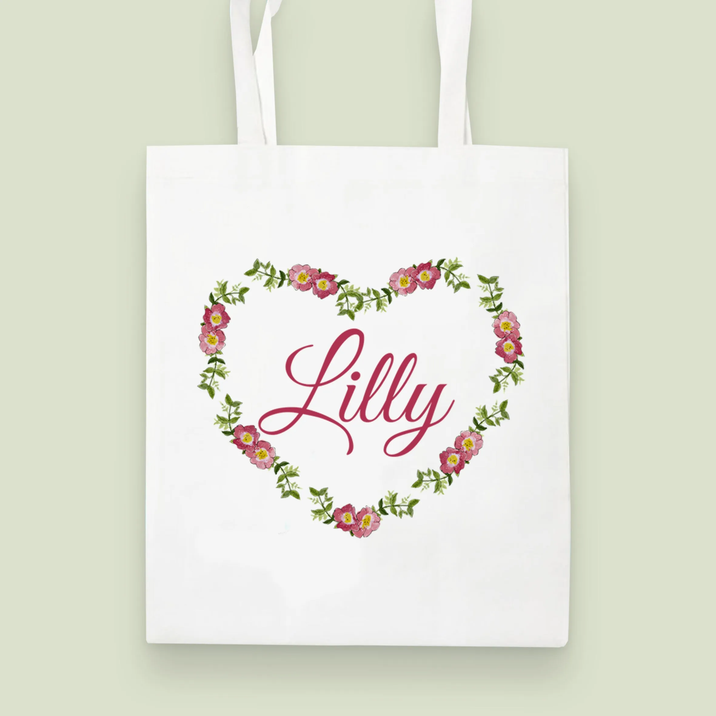 Heart Wreath Collection Tote Bag