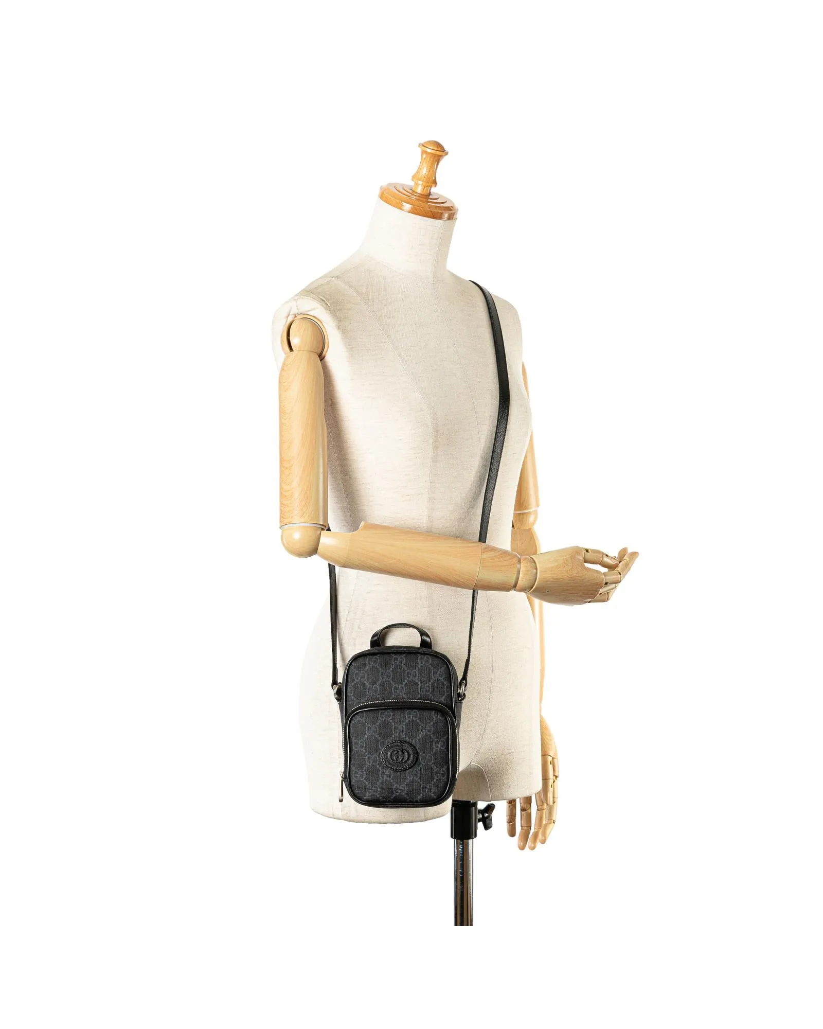 Interlocking G Coated Canvas Crossbody Bag with Zip Pocket