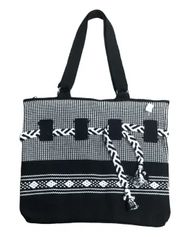 Mexican Handwoven Tote Bag with Doll Strings