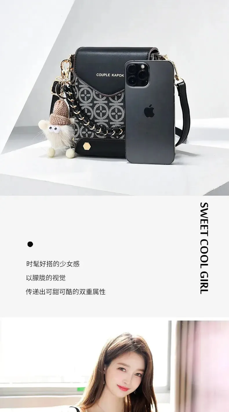 New Printed Women's Flip Phone Bags Fashion Internet Celebrity Lady Shoulder Crossbody Bags Lady Purse Shopping Small Square Bag