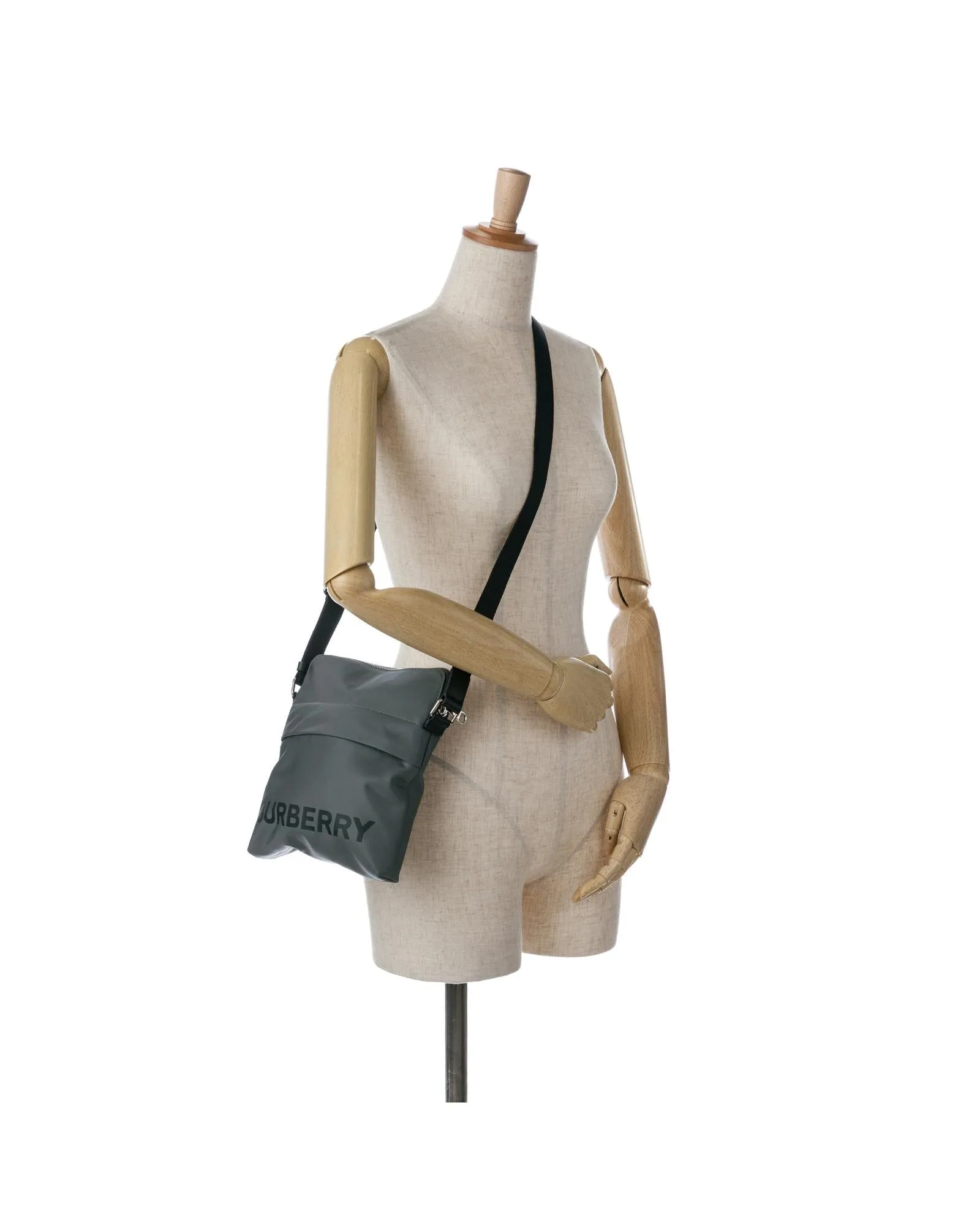 Nylon Econyl Logo Neo Crossbody Bag with Adjustable Strap and Zip Pockets