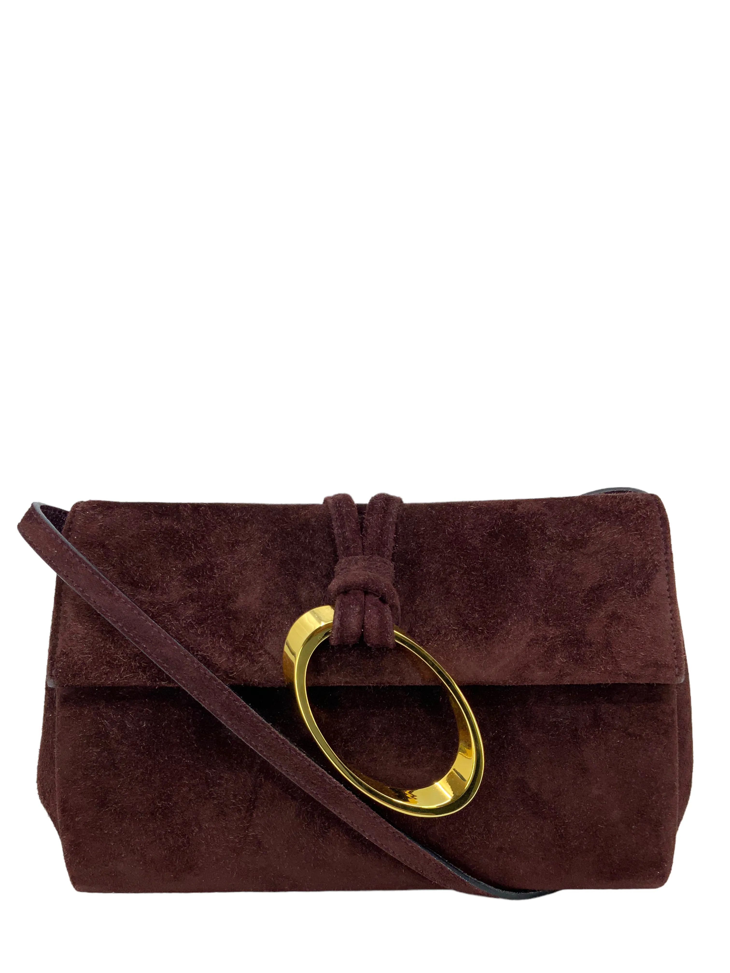 Salvatore Ferragamo Suede Flap Small Crossbody Bag