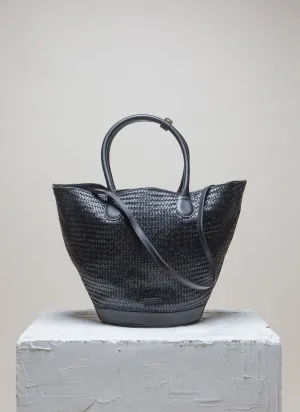 SANDHI L Black Twill Tote bag