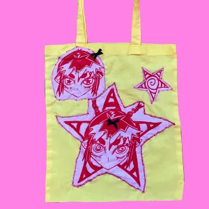 Spiral Star Tote Bag - Yellow