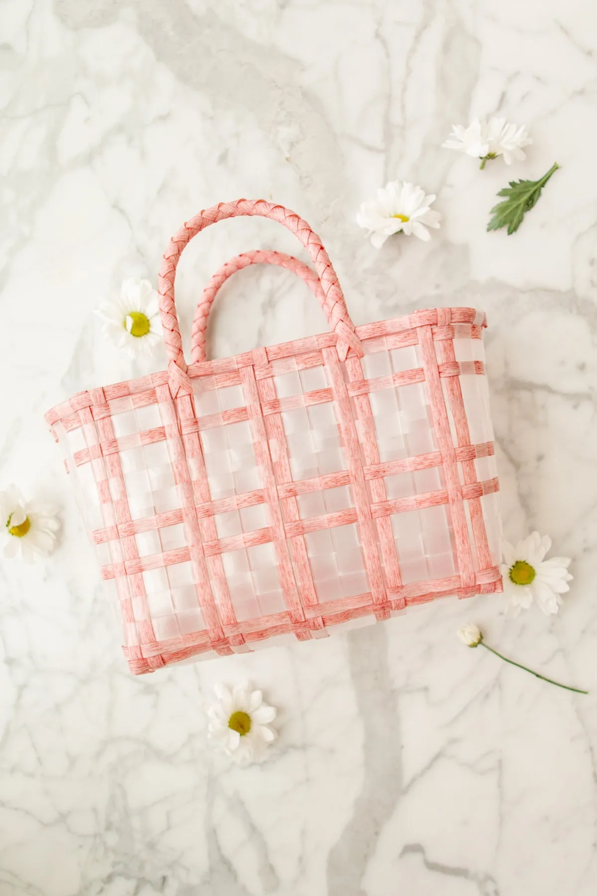 Sunny Days Woven Tote in Pink